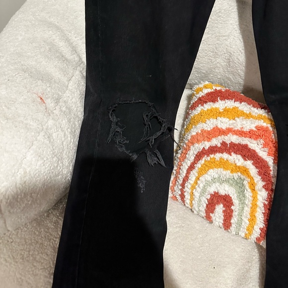 AGOLDE Mid-Rise Straight Leg Ripped Jeans - Picture 3 of 5